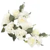 Decorative Flowers 2 Pcs Artificial Candlestick Garland Wedding Decor Wreaths Decorate Rings Plastic Fake Table