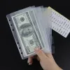 バッグ2セットA5/A6/A7 Cash Envelopes Indevers Dividersバインダー予算エンベロープシステムウォレットクリアPP 6ホールパンチバジェットポケットセットセット