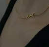 Designer Pendant Choker Necklaces Elegant 18K Gold Y Logo Engrave Chain Earrings Girls Brooch Women Bracelets Jewelry Set