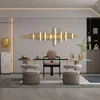 ウォールランプ8mモダンなゴールドピクチャーフィクスチャライトは、生きている寝室のための創造的な長方形の背景装飾装飾を導きました