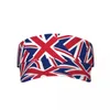 Basker Storbritannien flagga tomt topp visir cap kvinnor solskyddsmedel hattar man snapback justerbar för att köra tennisgolf unisex