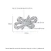 Luoteemi romantischer Bowknot AAA Clear Cubic Zirkon Bolzen Ohrringe für Frauen Brauthochzeit Süßes Schmuck Fashion Weihnachtsgeschenk 240408