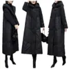 Neue große Womens Winter Mode dickte Mantelversion lose und extra lang knielange Lederjacke {Kategorie} G1YV