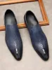 Scarpe eleganti di lussuoso motivi per coccodrilli da uomo mocassini 2024 moda vera pelle comoda designer di design di nozze sociale formale uomo