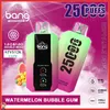 Bang Box Puff 25000 25K Puffes Disposables Vape Pen Vapers Authentic Vapers Mesh Bobine Rechargeable E Cigarettes 0% 2% 3% 5% 12 COMBLES DUAL MESH BIG PUFSSS