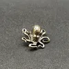 Brass octopus home decoratie creatieve tafel thee set huisdier ambachten antieke koperen dier beeldjes miniatuur bureau ornamenten 240418