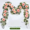Decorative Flowers 2M Silk Artificial Rose Vine Hanging For Wall Decoration Rattan Fake Plant Leaves Garland Party Wedding Home