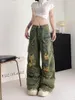 Damesjeans Vintage Streetwear Y2K Grunk Punk Baggy High Taille Multi Pocket Wide Leg Cargo Pants Aesthetic Trendy Mop Trousers