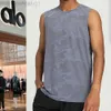 DESGINER ALOOO YOGA T-shirt Top Cabine Short Man Hommes Mens Sports Sans manchette Sangle de fitness sec rapidement