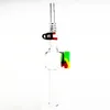 Kit de colecionadores de vidro de 18 mm de 18 mm de 14 mm com recipiente de silicone de narguilé Keck Clips Quartz Dip for Water Dab Rig Bong