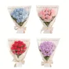 Fiori decorativi kit bouquet fiore fai -da -te materiali flessibili flessibili fatti a mano rosa rosso morbido contorto contorto matrimonio blu creativo