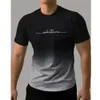 Mens Tshirt Gradient Style Oavsett mönster Print Comfy Chic Tshirt Kort ärm Snabbtorkning Överdimensionerade kläder Tops 240416