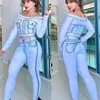 Zweiteilige Frauen Kleidung Denim Hose Sets 2024 Frühling Herbst Langarm Kurzjacke weibliche Straße Fashion Loose Vintage Jeans Anzug K7153