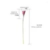 Fleurs décoratives 65 cm blanc pu fausse fleur fleur artificiel calla lily pour décoration intérieure de mariage table de bouquet de mariée