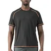 Summer Round Neck Short Sleeve T Shirt MenS Youth Sports Casual Bottom High Elastic Plain Shirts for Men Bulk 240419