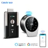 Kontrollera automatisk Bluetooth Electronic Smart Door Lock Biometric FingerPrint Lock Code RIFD Keyless Door Lock med TTLOCK