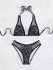 Damen Badebekleidung 2024 High Taille Bikini Set Black Cut Badeanzug Frauen sexy Mesh weibliche Badegäste baden Schwimmbadanzug Strandbekleidung