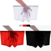 Sous-pants 1pcs Sexy Men Underwear Boxer Shorts Ice Silk U Convex Soft Male Men's Cueca Homme Slips Gay