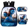 Torby 3pcs/set awatar droga plecaków wodnych dla dzieci dla dzieci dziewczęta Dzieci Księgarnia Mochila Cartoon Anime School Torby