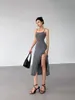 Casual Dresses Women Strappy Ruffle Tierred Camis Backless Body Corn Dress