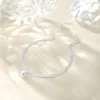 Chevilles 925 Sterling Silver Pearl Double-Lay Chain Party Party Creative Luxury Barefoot Jewelry 2024 Summer Trend Bracelet