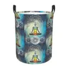 Tvättpåsar Indien Mandala Zen Buddha Basket Hollfällbar stor kapacitetskläder förvaring Bin Baby Hamper