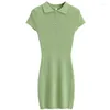 Casual Dresses Go Girl Short-Sleeved Slim-Fit Knit Dress