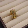 Designer mode nieuw type ring luipaard wax ingelegd met kleurrijke zirconia carter sieraden zware industrie verstelbare opening ynxb