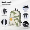 Rugzak Daisy Time Retro Floral Patroon Green Beige Mostard Student School Bag Laptop Rucksack Travel Book Bag