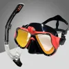 Máscara de mergulho com câmera esportiva Mount Electroplate Silicone de vidro temperado é seguro e confortável 240410