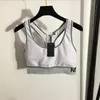 Letters Weave Bras Camis Sexy Sport Vests Personality Jaquard Camisole Summer Elastic Girls Tops Designer Camis Tees