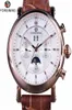 ForsiNing 2017 Luxury Rose Golden Series Moon Phase Calendar Calendar Design Clock Men Automatic Watch Top Brand Luxury Male Malou Malon Watch4883537