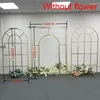 Decorative Flowers 3pcs 6.5ft Gold Plated Screen Background Combination Frame Iron Racks Wedding Arch Indoor Scene Decor Props Flower Stand
