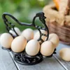 Porta di ferro da cucina Porta di uova di ferro pesante Giaccia 12 uova di mantenimento di uova caduta