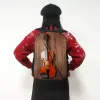 Bags Musical Instrument Guitar / Violoncello / Violin Backpack Music Note Rucksack Canvas School Bags for Teenager Travel Book Bag