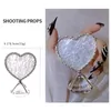 1PC Diamond False Nail Art Plate Tips Display Stand Golden Rim Agate Palette Nail Polish Gel Photo Props Showing Tools