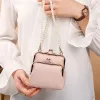 Purses Fashion Women Small Coin Wallets with Pearl Shoulder Strap Double Layer Hasp Female Leather Purses Credit Cards Holder Wholesale
