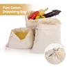 Bolsas 3pcs bolsas de compras de algodón de algodón reutilizable bolsas de algodón para bolsas de almacenamiento de vegetales/frutas/arroz/viaje de viaje