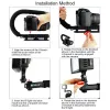 Кроншеты Ushaped Portable Handheld Photography Holder Halder Video Handle