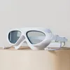 Erwachsene Schwimmbrillen optische Schwimmbrillen mit Ohrstöpsel HD Antifog Eyewear Großer Rahmen wasserdichte Brille 240416