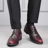 Chaussures décontractées Cuir à lacets pour hommes classiques 2024 All-Match Brand Men's Oxfords Prom Soirée Long Robes mâles