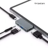 Hubs Outmix USB C HUBから4K HDMICAPTIBLE ADAPTER USBC PD USB3.0 3.5mm Jack Port USB Type C Dock for iPad Pro MacBook Pro/Air