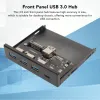 Hubs Painel frontal cubo de 6 Gbps Painel de extensão de acionamento óptico Fácil montagem 3.5in 1 tipo C 3 USB3.0 estável metal forte para a placa -mãe