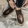 Casual Shoes Classic Men for Wedding 2024 Fashion Lace-up Handgjorda mäns affärsläder manlig körning