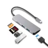 Läsare 5 In1 USB C Hub USBC till HDMI Micro SD/TF -kortläsaradapter för MacBook Samsung Galaxy S9/S8 Huawei P20 Pro Typ C USB 3.0 Hub