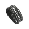 Chain 2023 Punk Dark PU Bracelet For Women Men Hip Hop Rock Chain Multi Layered Bracelet Trend Retro Gothic Jewelry Dancer Accessories Y240420