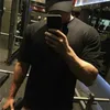 Sade Gym Giyim Fitness Erkek Tişört Açık Hip Hop Sokak Giyim Gevşek Yarım Kollu Tshirt Vücut Geliştirme Tee 240419