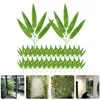 装飾的な花プラスチックの竹の葉の偽の枝と装飾素材（濃い緑）30pcs