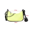 Sacs à bandouliers Vintage Small Nylon Chain Crossbody Sac Femmes Designer Sport Messenger Femelle Femelle Sac à main