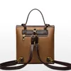Schultaschen hochwertige Spleißfarbe Farbe Damen Rucksack PU Leder kann sich in eine multifunktionale Reisetasche von Schulter-Funktionen verwandeln
